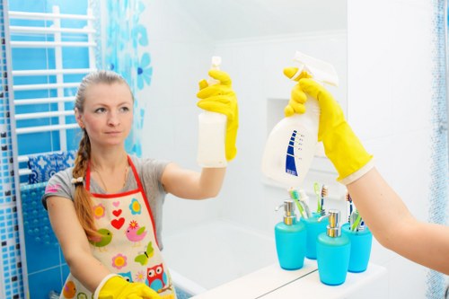 After builders cleaning service polishing floors and windows in SE22