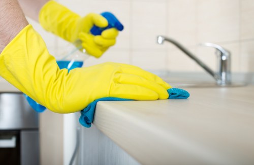 Waste handling and environmental compliance for cleaning work