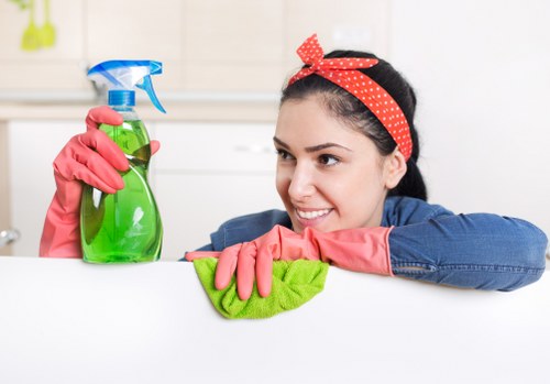 Close-up of recycling and sustainability planning for a carpet cleaning business